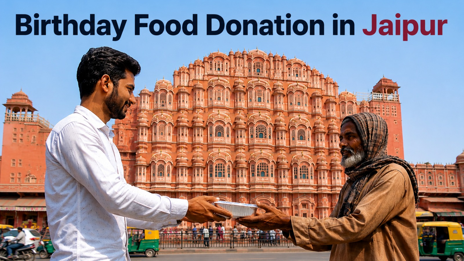 Birthday food donation in jaipur