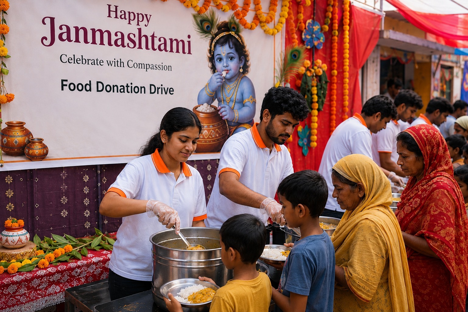 Janmashtami Food Donation in Jaipur A Meaningful Way to Celebrate Krishna’s Birthday